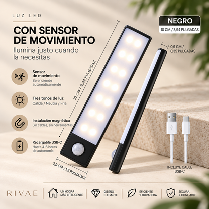 Rivae Glow — Luz LED con Sensor de Movimiento