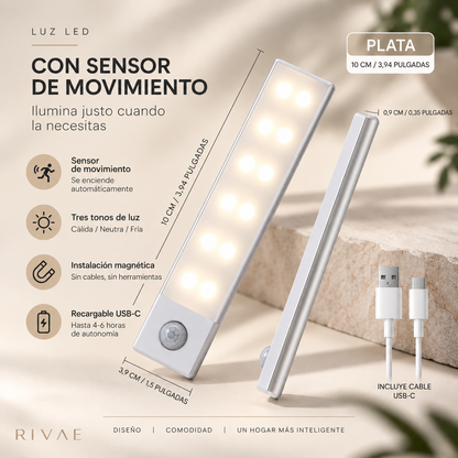 Rivae Glow — Luz LED con Sensor de Movimiento