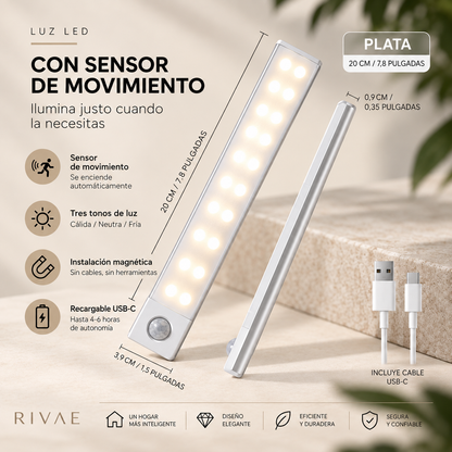 Rivae Glow — Luz LED con Sensor de Movimiento
