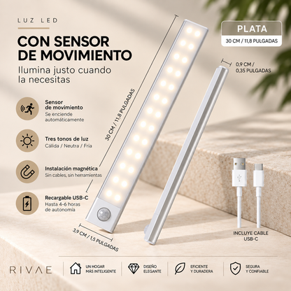 Rivae Glow — Luz LED con Sensor de Movimiento