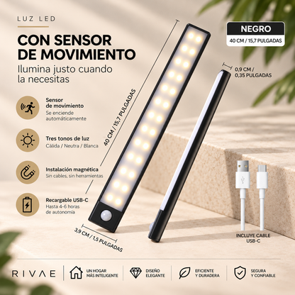 Rivae Glow — Luz LED con Sensor de Movimiento