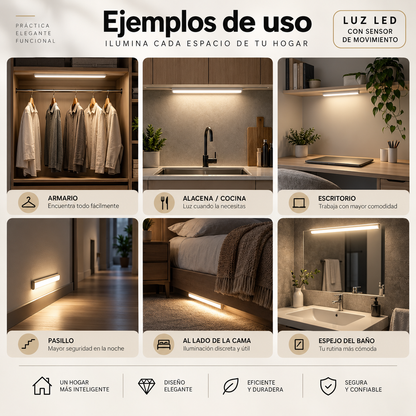 Rivae Glow — Luz LED con Sensor de Movimiento